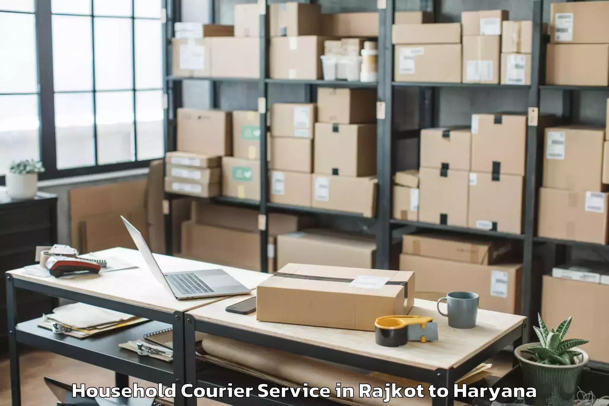 Affordable Rajkot to Mvn University Palwal Household Courier